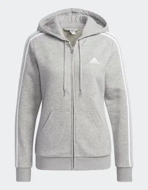 Adidas Veste à capuche Essentials Fleece 3-Stripes Full-Zip