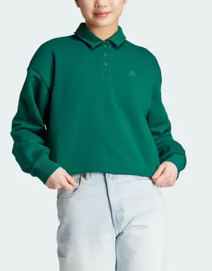 Adidas All SZN Fleece Graphic Polo Sweatshirt