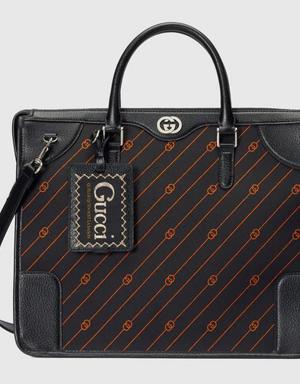 Interlocking G jacquard briefcase