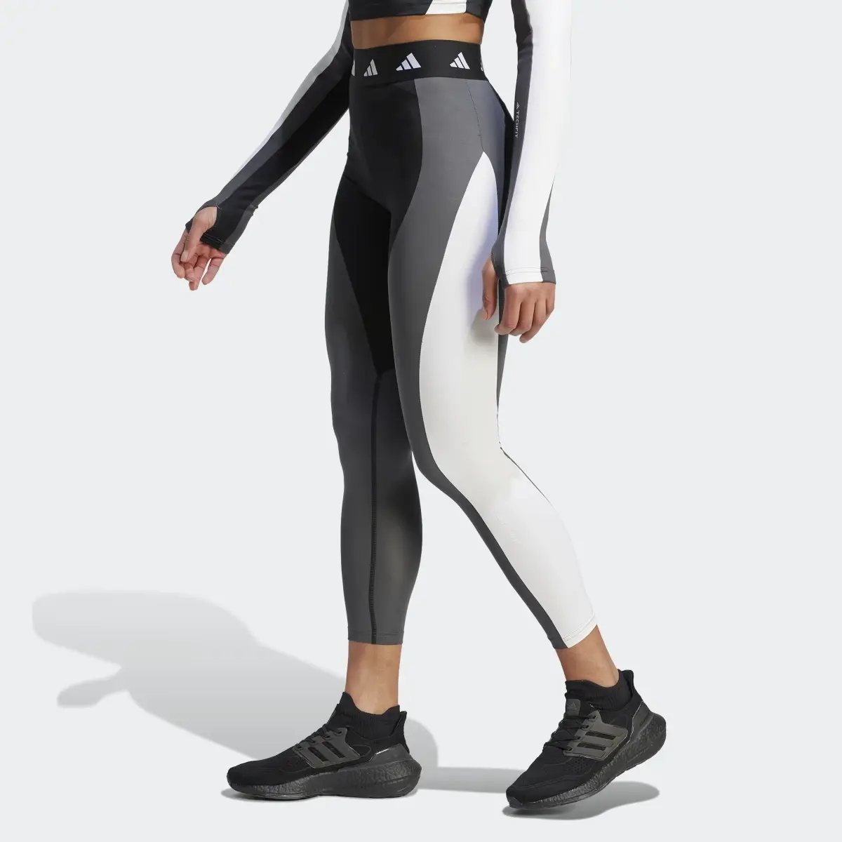 Adidas Techfit Colorblock 7/8 Leggings. 2