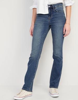 High-Waisted Kicker Boot-Cut Jeans For Women blue