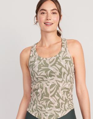 Old Navy UltraLite Rib-Knit Racerback Tank Top for Women green