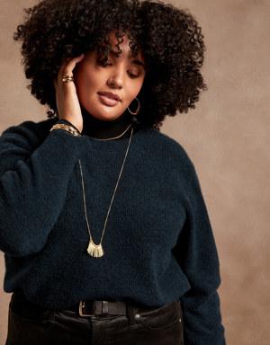 Petite Aire Crew-Neck Sweater blue