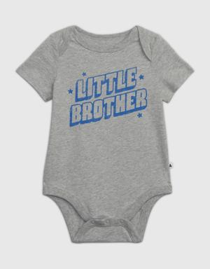 Baby Organic Cotton Mix and Match Graphic Bodysuit gray