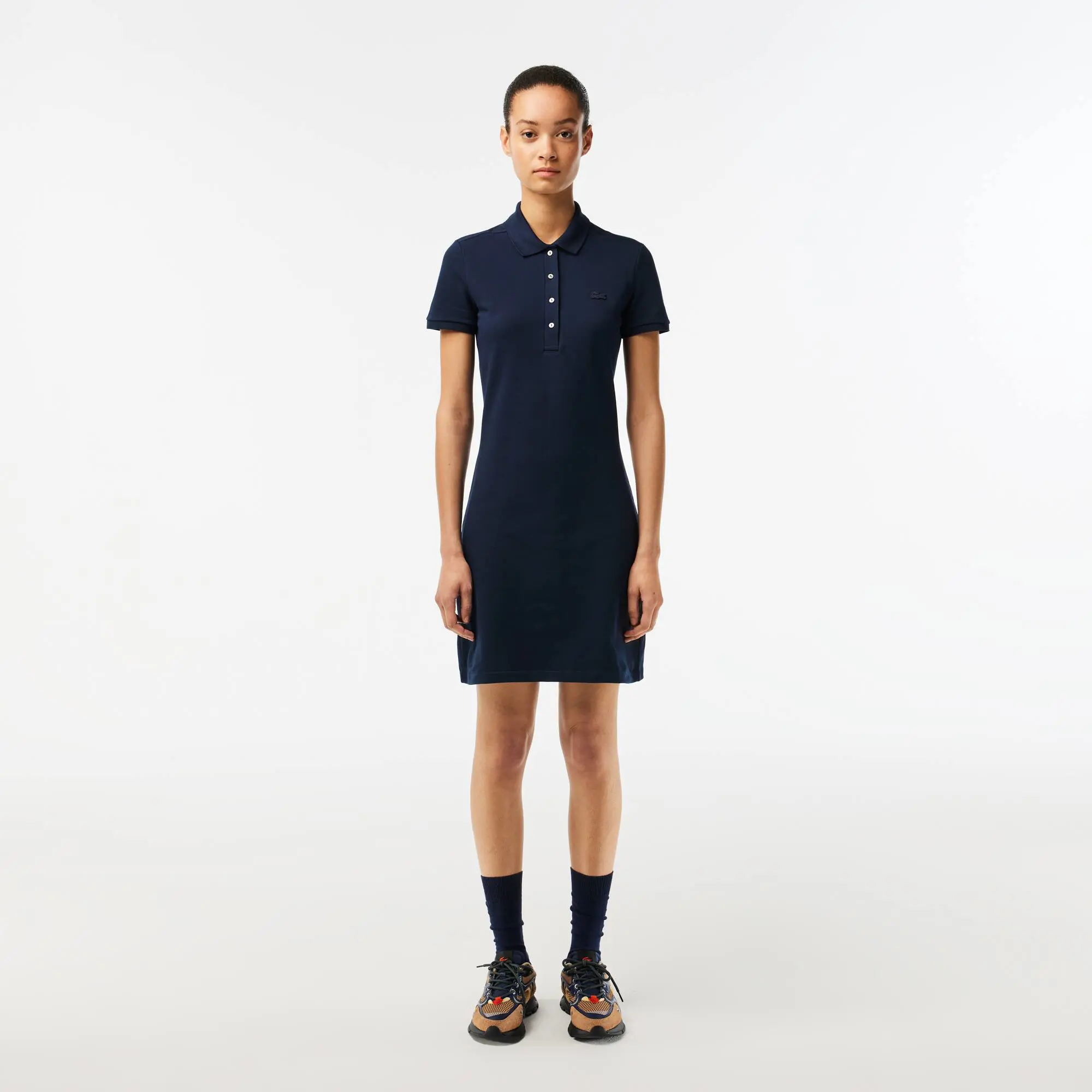 Lacoste Women's Stretch Cotton Piqué Polo Dress. 1