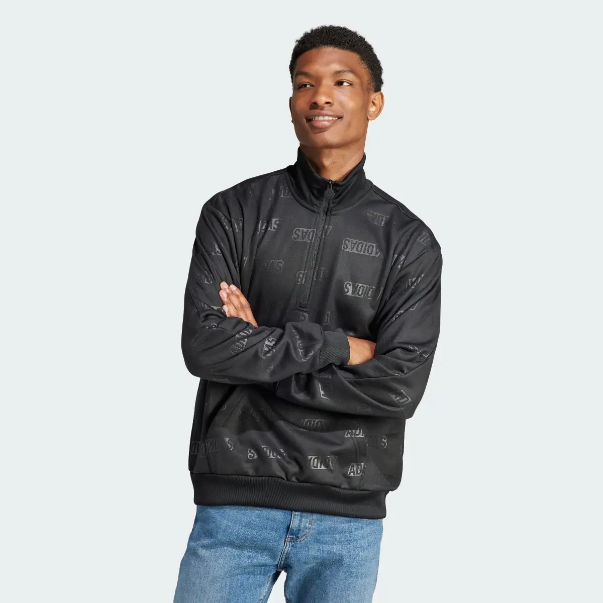 Adidas Bluza Embossed Quarter-Zip. 2