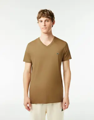 Men's V-Neck Pima Cotton Jersey T-Shirt