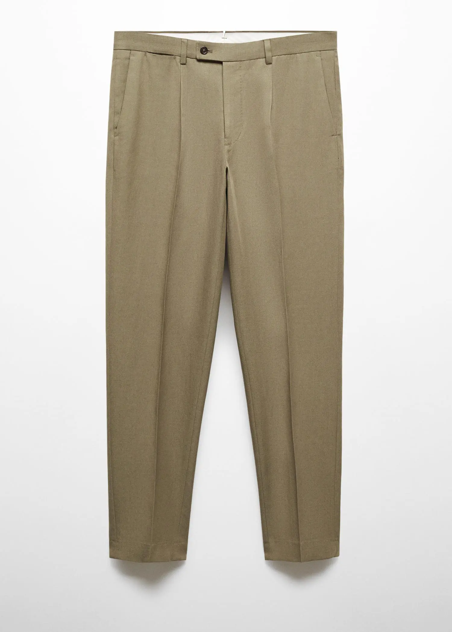 Mango Slim-fit pleated suit trousers. 1