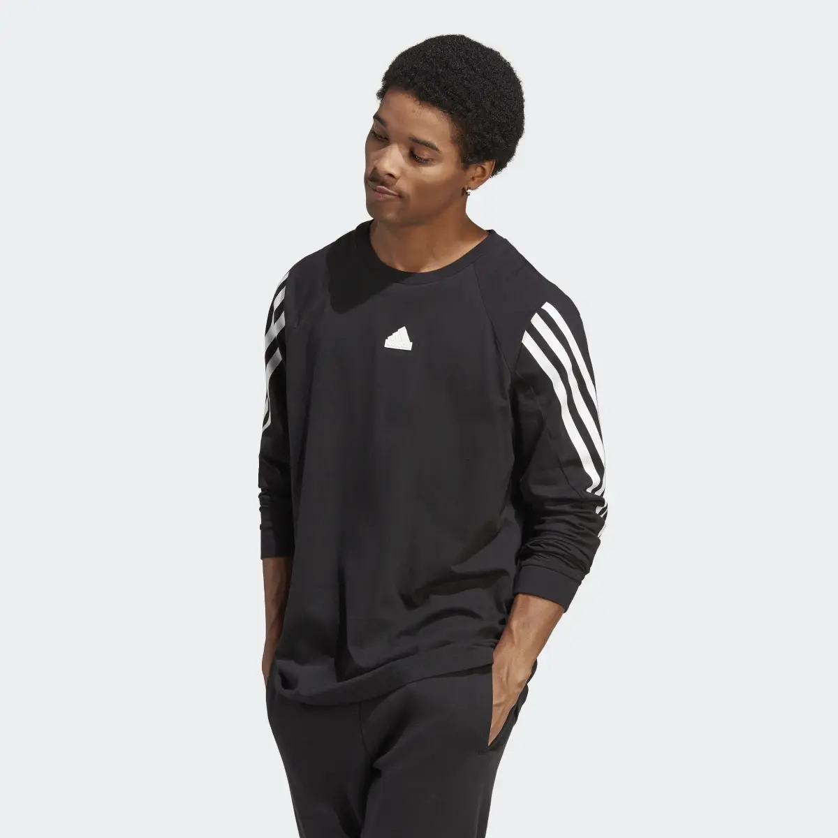 Adidas Future Icons 3-Stripes Long Sleeve Tee. 2