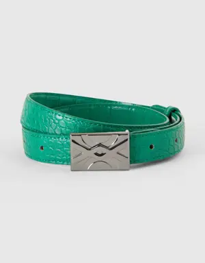 thin green belt with coconut print