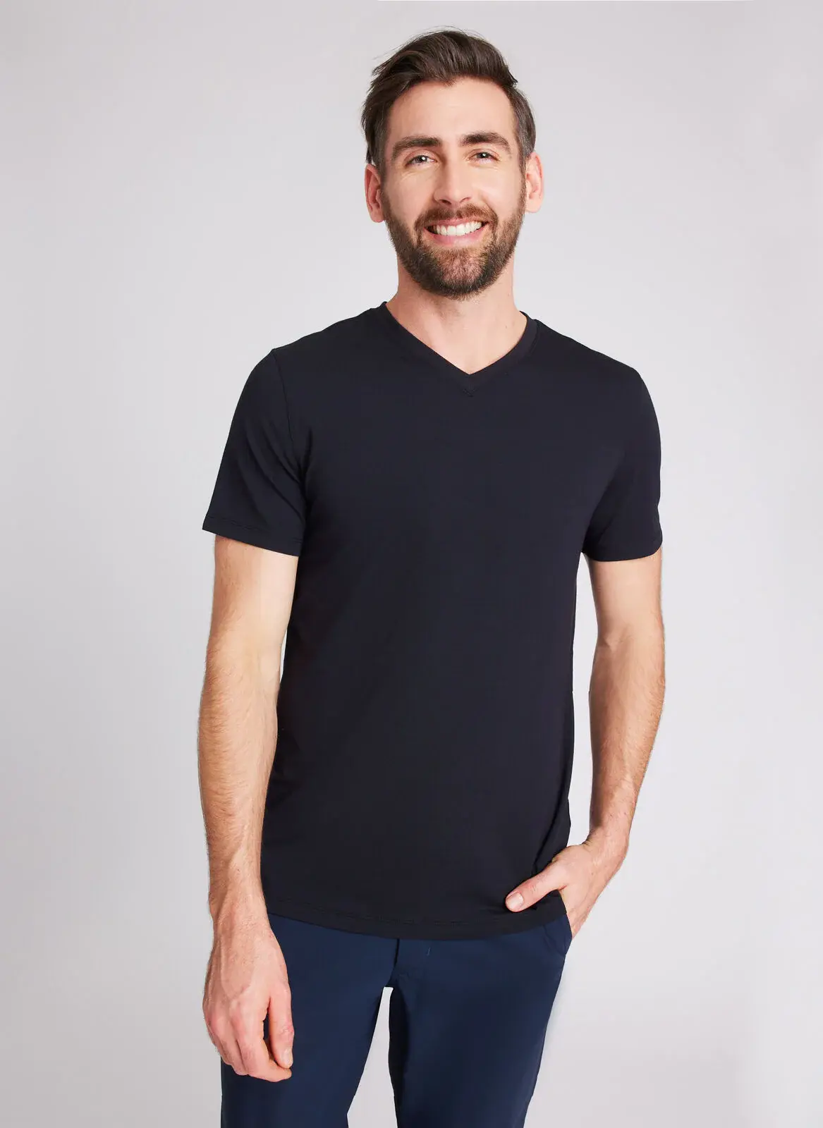 Kit And Ace Ace Pima V-Neck Tee. 1