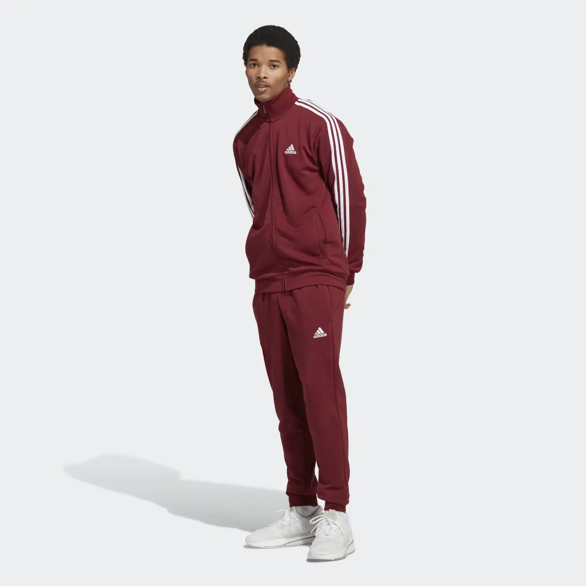 Adidas Basic 3-Stripes French Terry Track Suit. 2