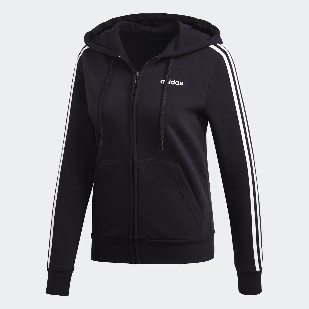 Adidas Essentials 3-Stripes Fleece Hoodie. 1