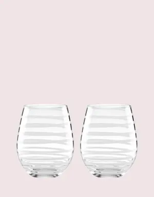 Charlotte Street Stemless Wine Glass Pair