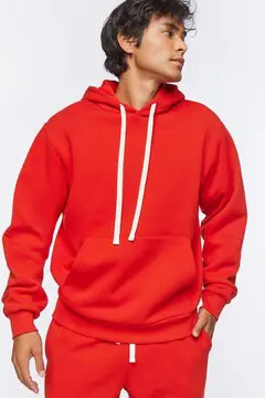 Forever 21 Forever 21 Basic Drawstring Hoodie Red. 2