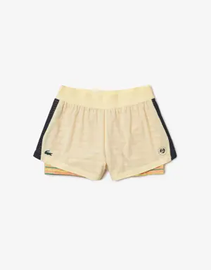 Pantalón corto deportivo de mujer Roland Garros Edition con calentadores incorporados