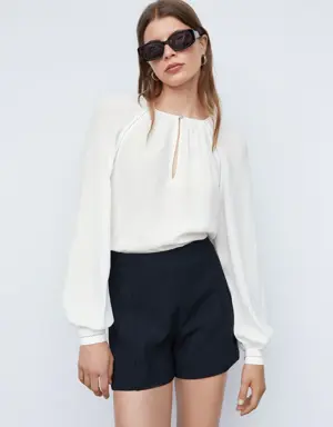 Raglan-sleeve blouse
