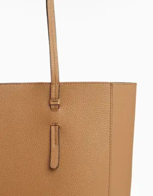 Leather-effect shopper bag