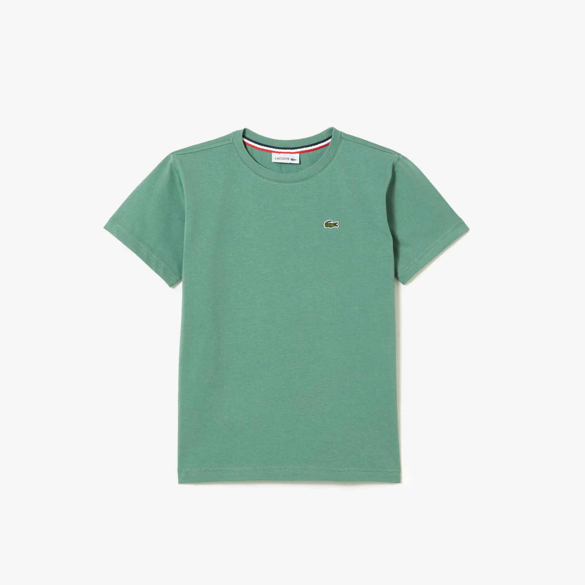 Lacoste T-shirt a girocollo da bambino in jersey di cotone . 1