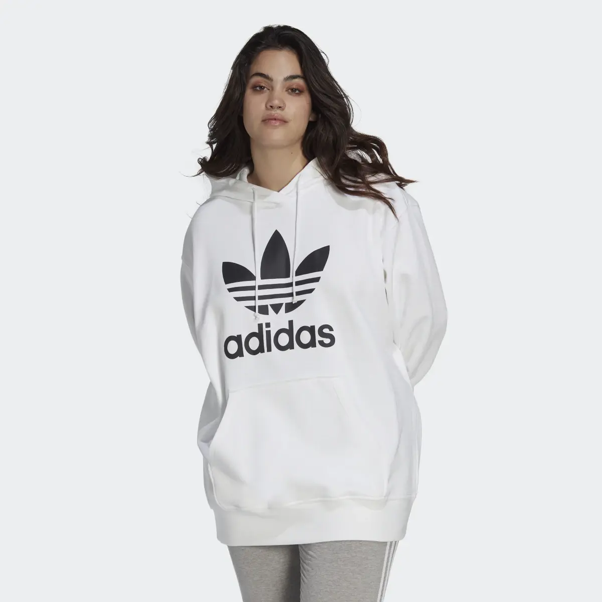 Adidas Camisola com Capuz Trefoil (Plus Size). 2
