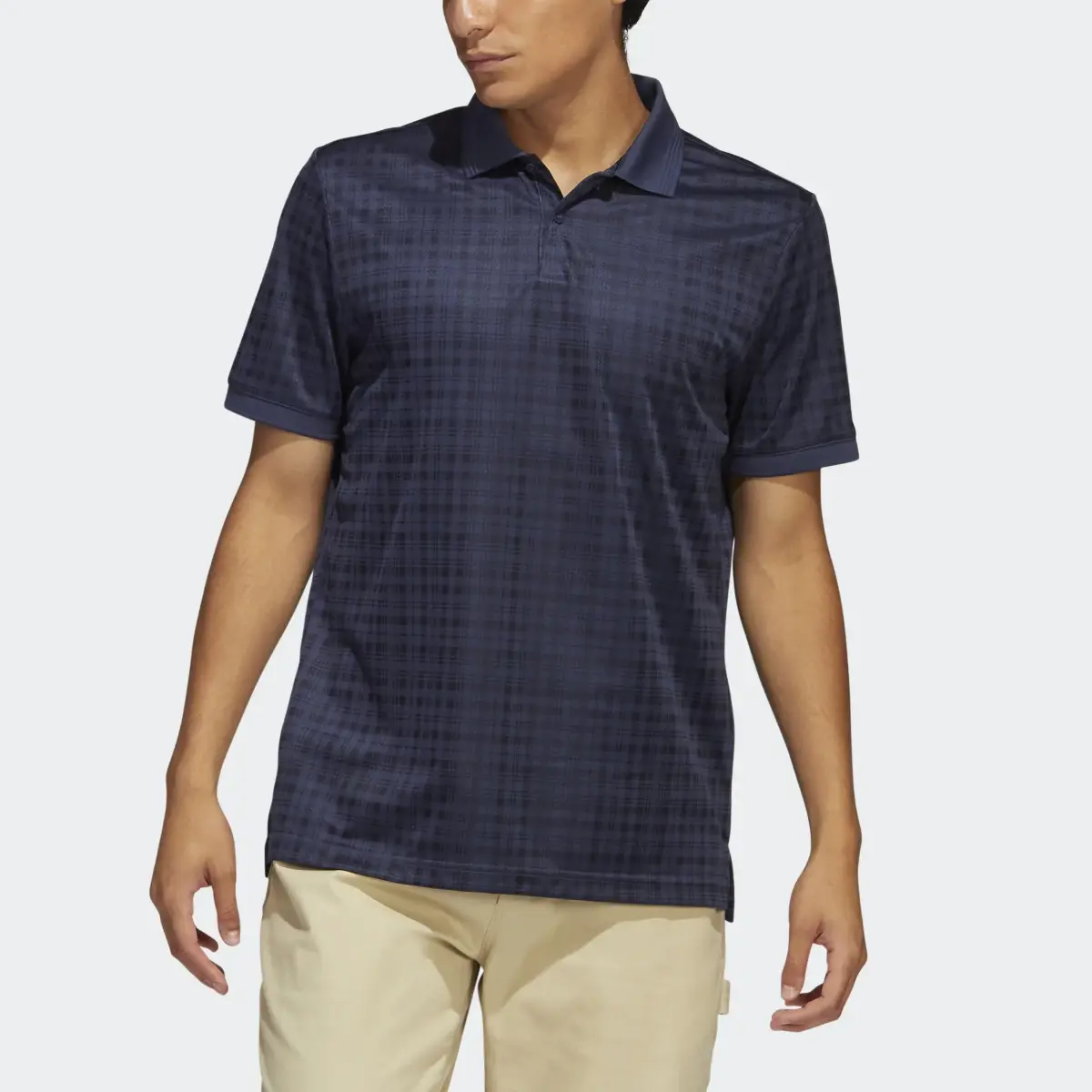 Adidas Adicross Plaid Polo Shirt. 1