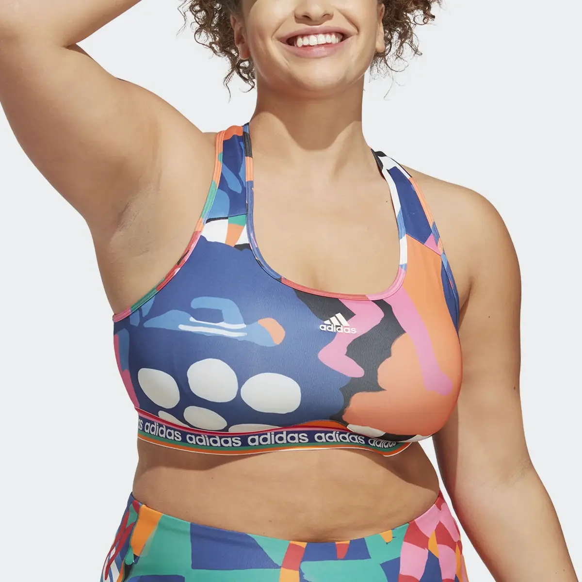 Adidas x FARM Rio Medium-Support Bra (Plus Size). 1