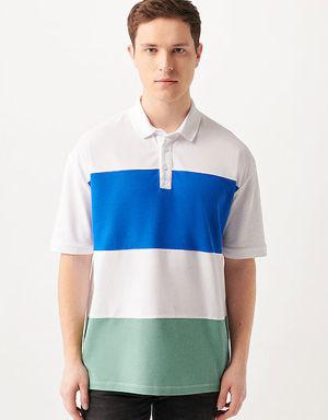 Blok Renkli Polo Tişört