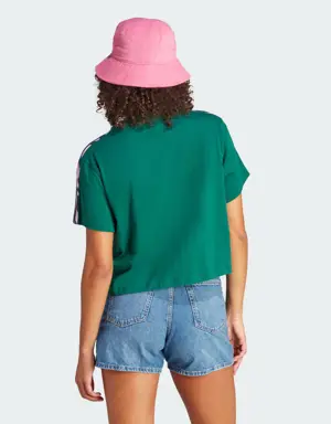 Adidas Vibrant Print 3-Stripes Cotton Crop Tee. 3 Adidas Vibrant Print 3-Stripes Cotton Crop Tee. 3