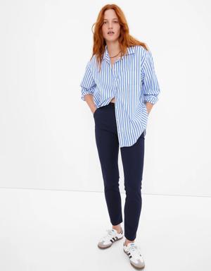 Mid Rise BiStretch Slim Pants blue