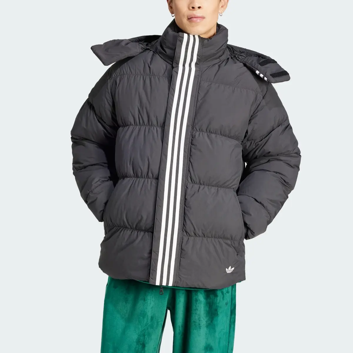 Adidas RIFTA Down Regen Hooded Puffer Jacket. 1