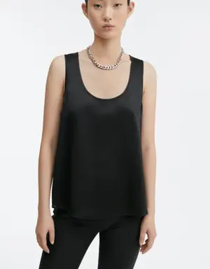 Mango Silk top with wide straps