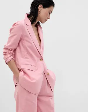 Linen-Cotton Blazer pink