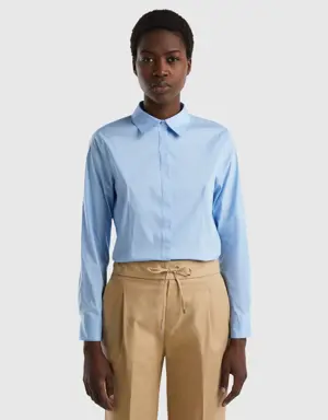 shirt in stretch cotton blend