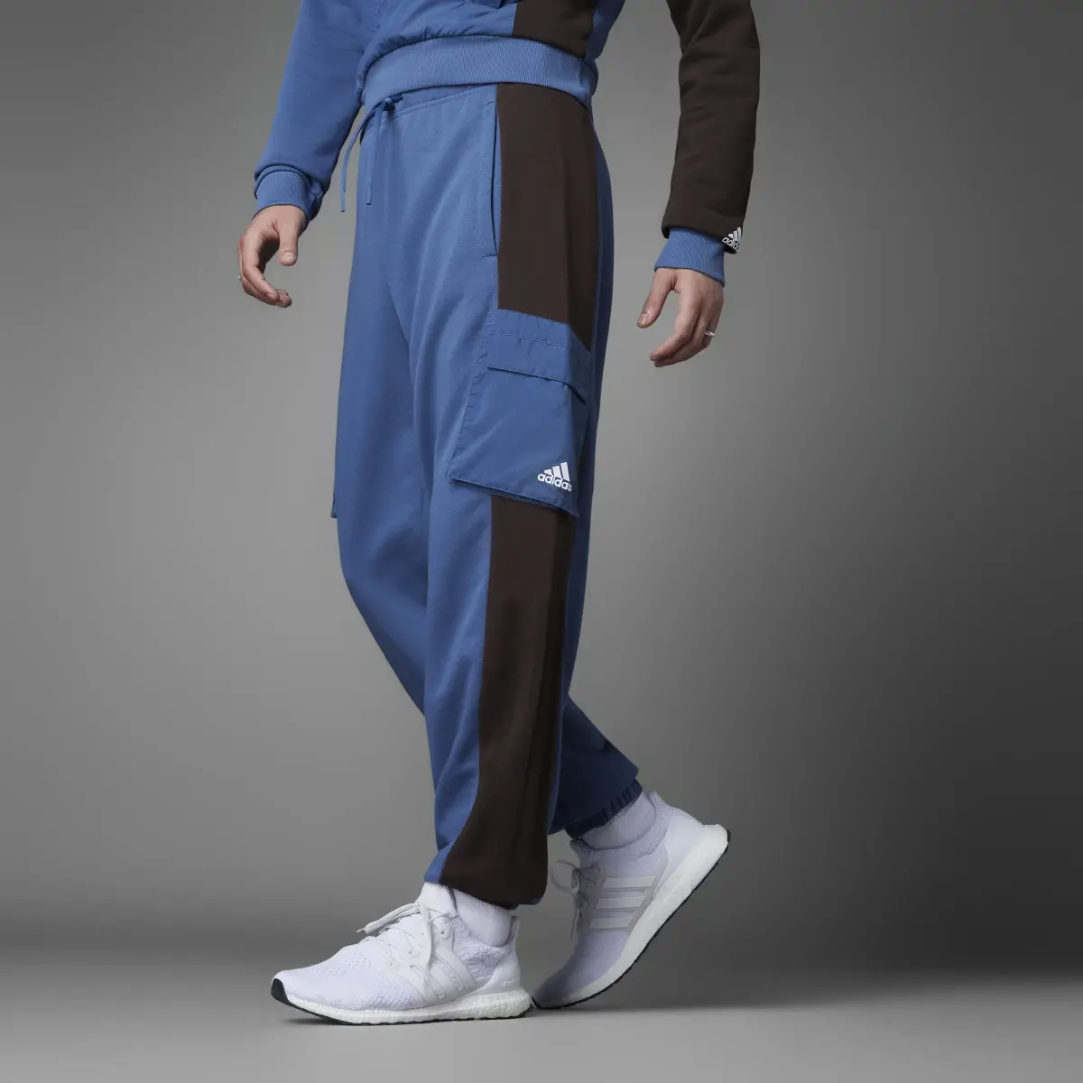Adidas Colorblock French Terry Joggers. 1