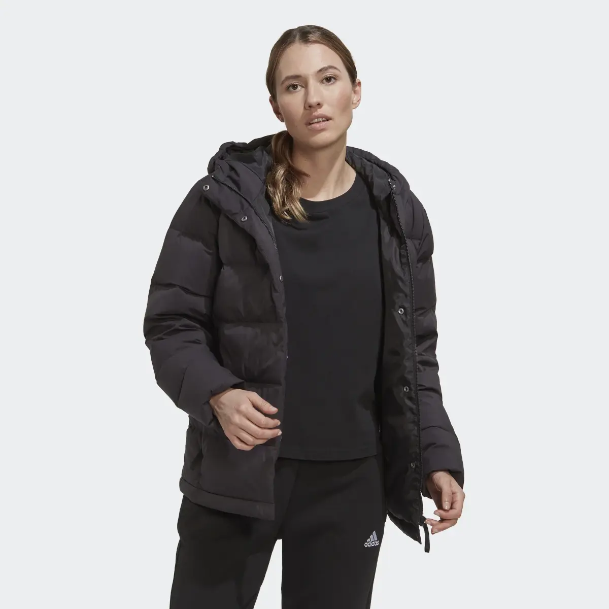 Adidas Helionic Hooded Down Jacket. 2