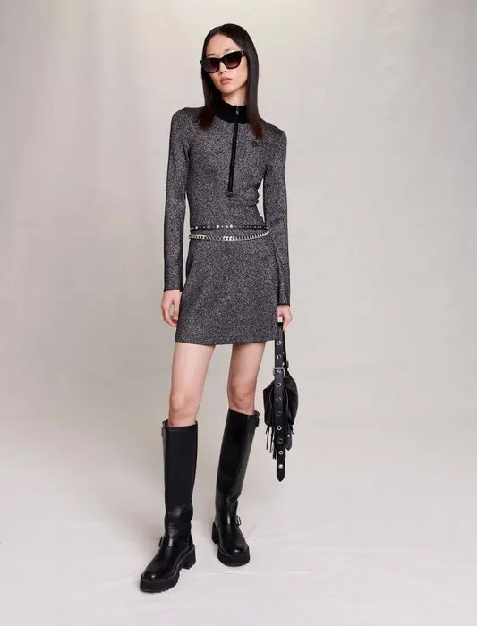 Maje Short glittery knit dress Add to my wishlist Votre article a été ajouté à la wishlist Votre article a été retiré de la wishlist. 1