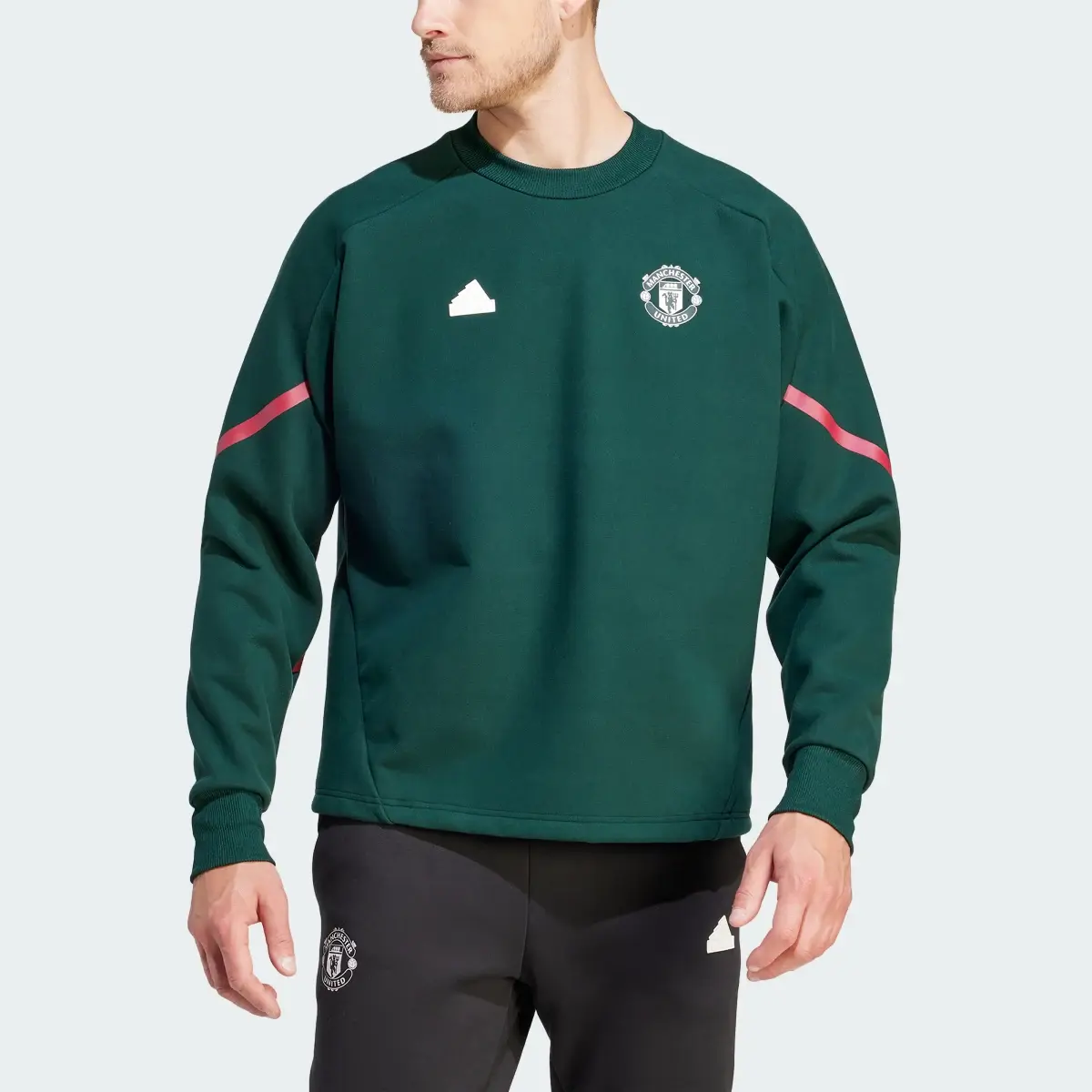 Adidas Manchester United Designed for Gameday Crew Sweatshirt. 1