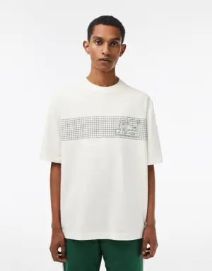 Lacoste T-shirt com estampado de ténis loose fit Lacoste para homem