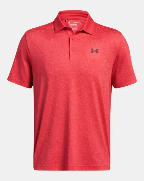 Under Armour Men's UA Playoff 3.0 Coral Jacquard Polo. 1