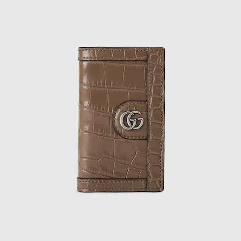Gucci Crocodile card case with Double G. 1