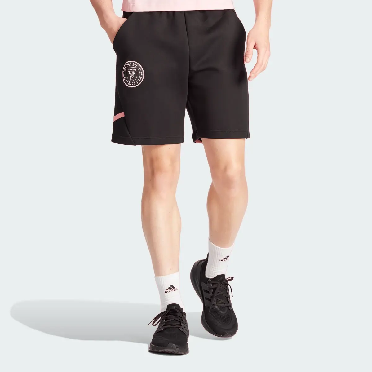 Adidas Inter Miami CF Designed for Gameday Travel Shorts. 1