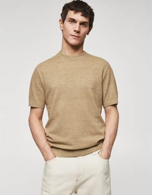 Mango Knit cotton T-shirt