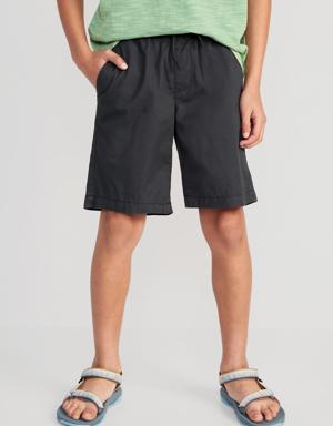 Built-In Flex Straight Twill Jogger Shorts for Boys (At Knee) black