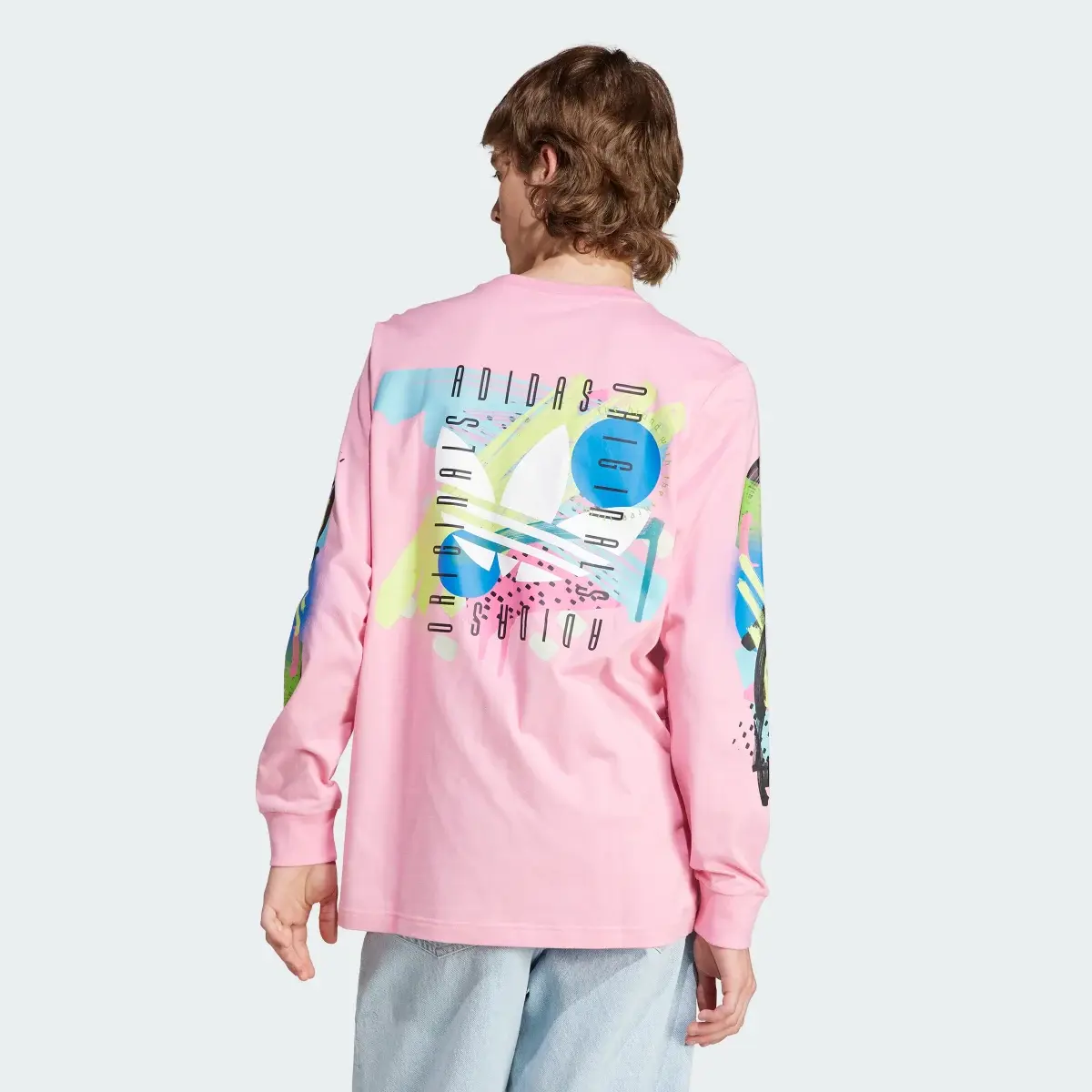 Adidas Retro Graphic Long Sleeve T-Shirt. 3