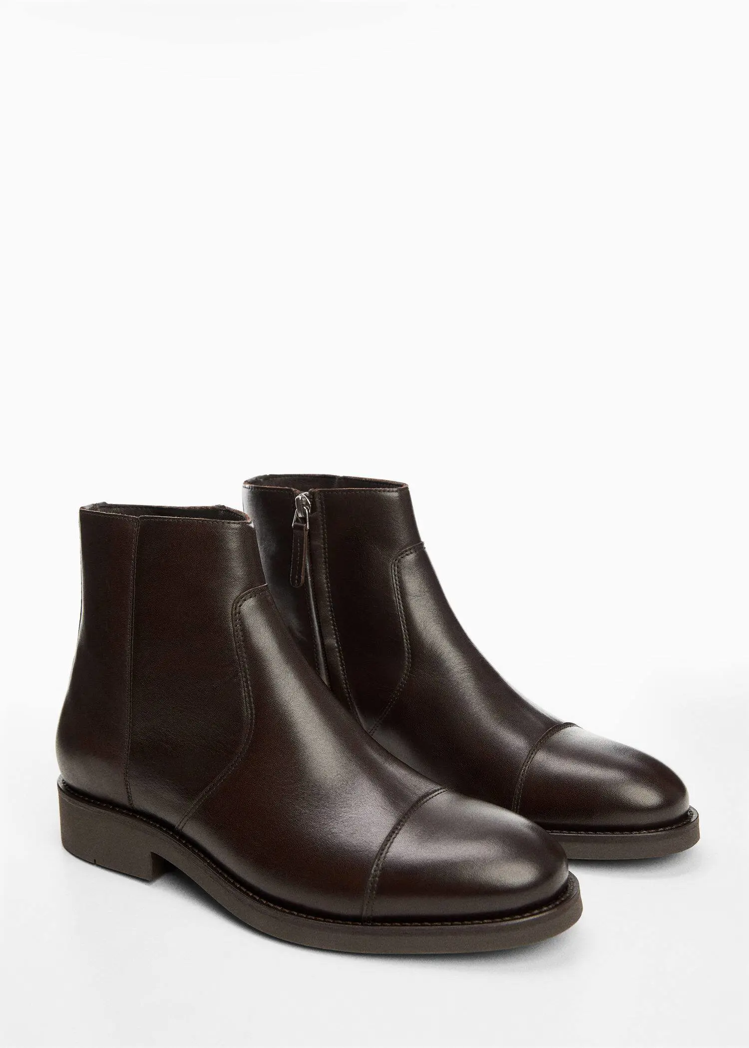 Mango Leather Chelsea ankle boots. 1