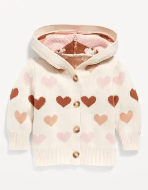 Old Navy Hooded Button-Front Knit Cardigan for Baby multi