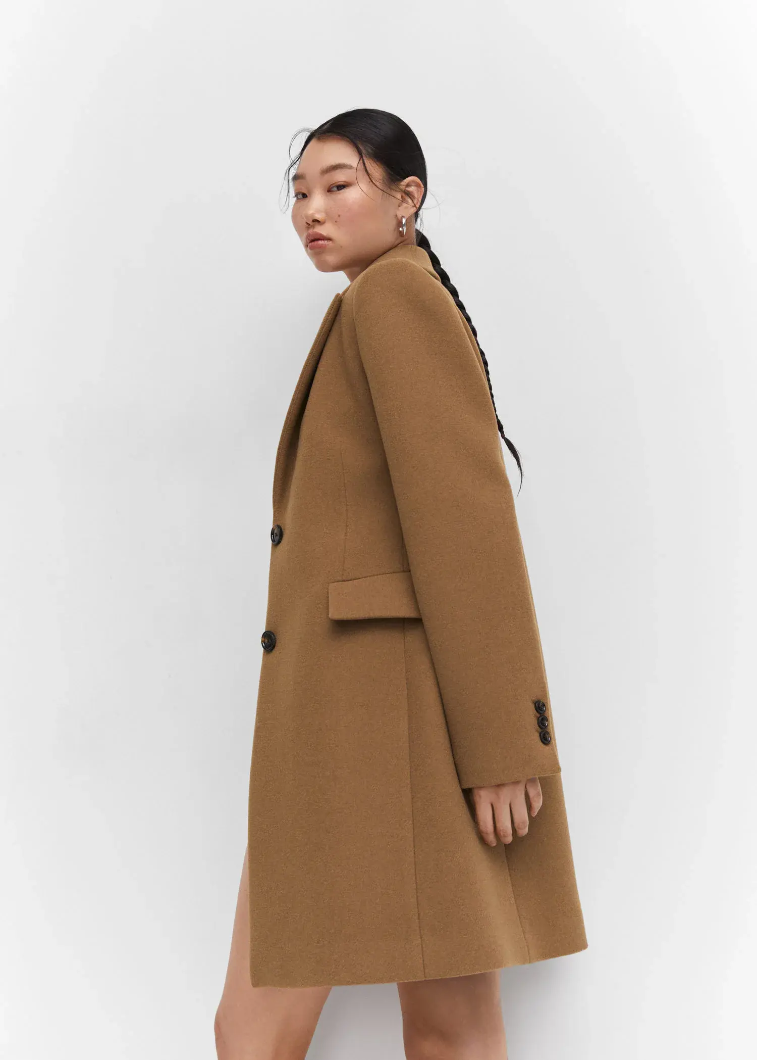 Mango Lapelled straight-cut coat. 1