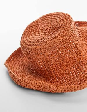 Chapeau fibre naturelle crochet
