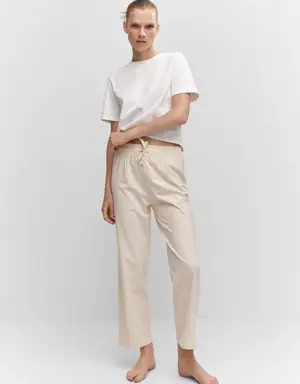 Cotton-knit trousers