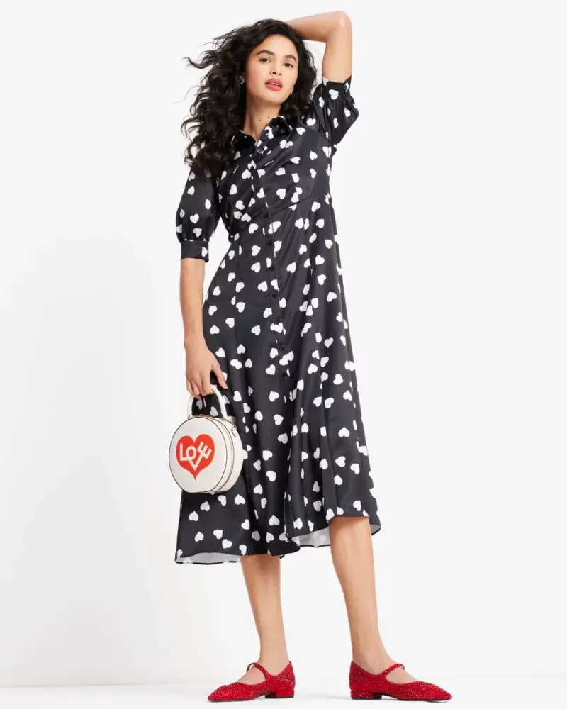 Kate Spade Scattered Hearts Shirtdress. 3